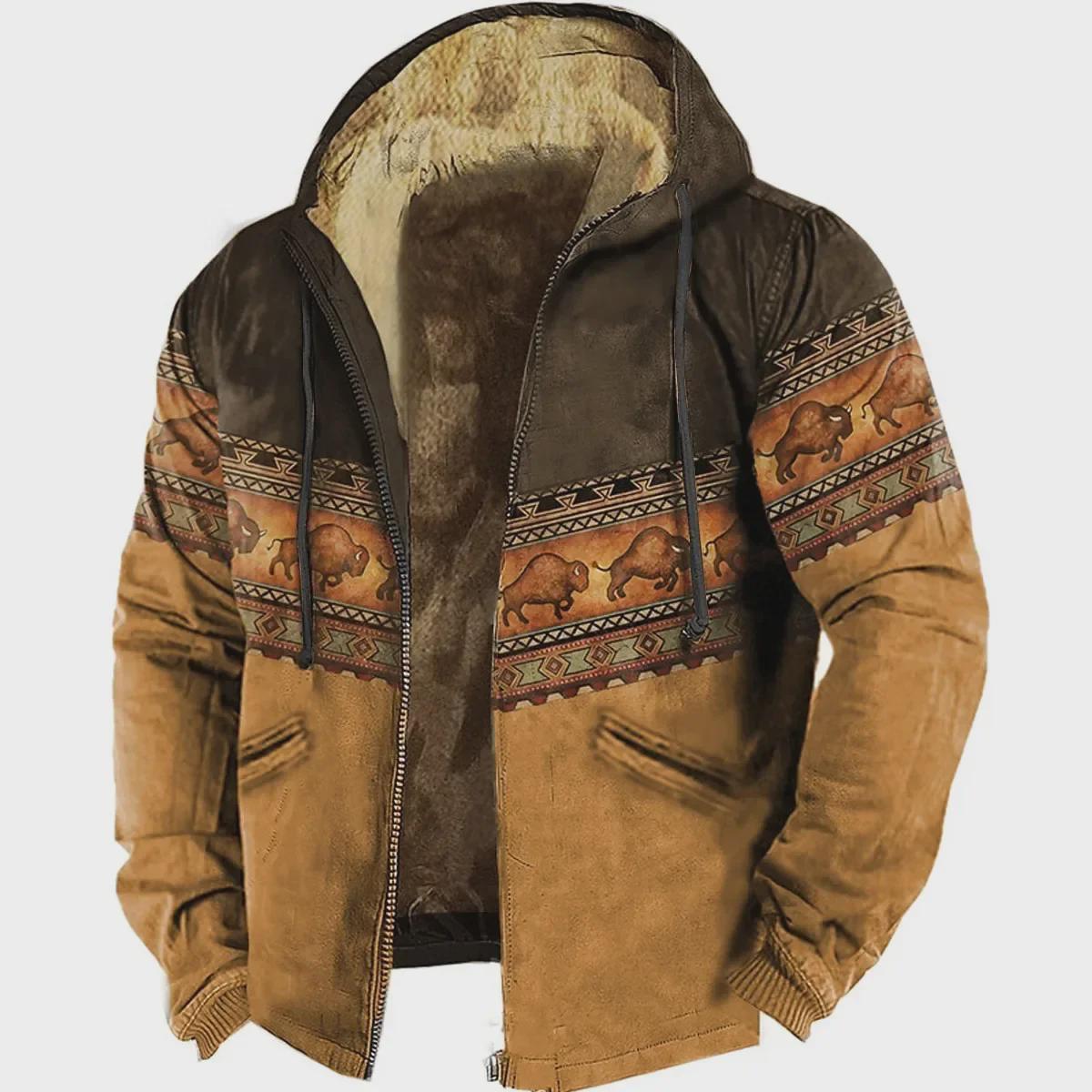StrideBox 2023 Herfst/Winter Retro Arctisch Velours Hoodie Heren Sweatshirt XXXL