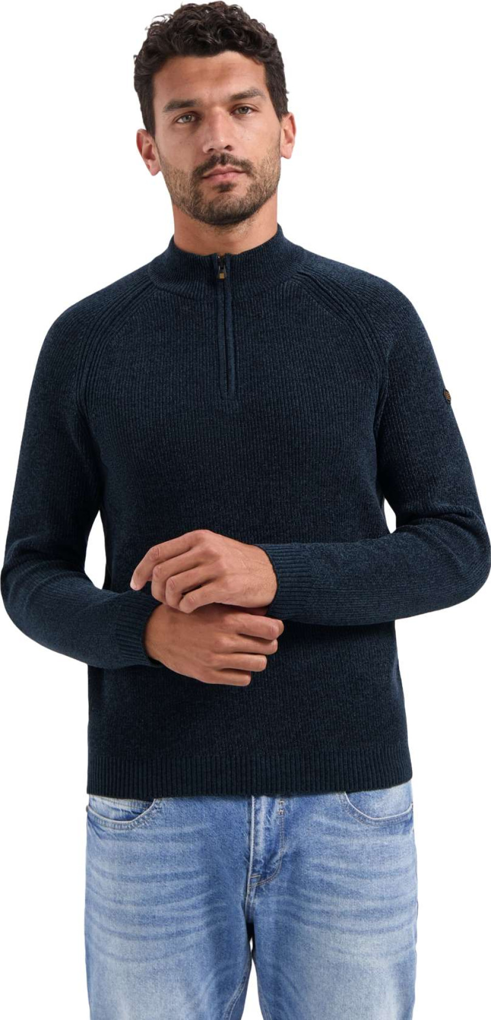 No Excess Pullover half zip 2 colored chenill night