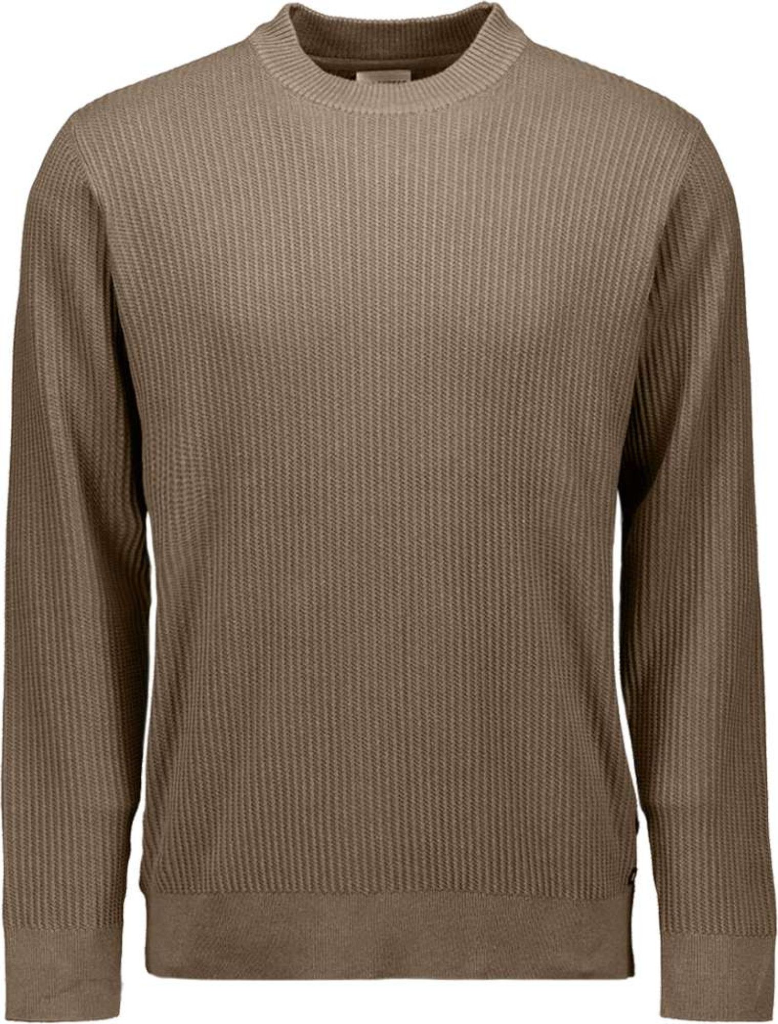 No Excess Pullover crewneck rib taupe