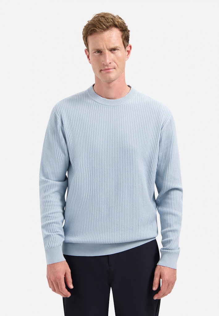No Excess Pullover crewneck rib plated licht