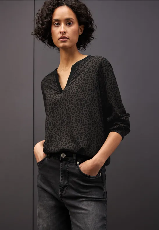 Street One Leo blouse met gespleten hals