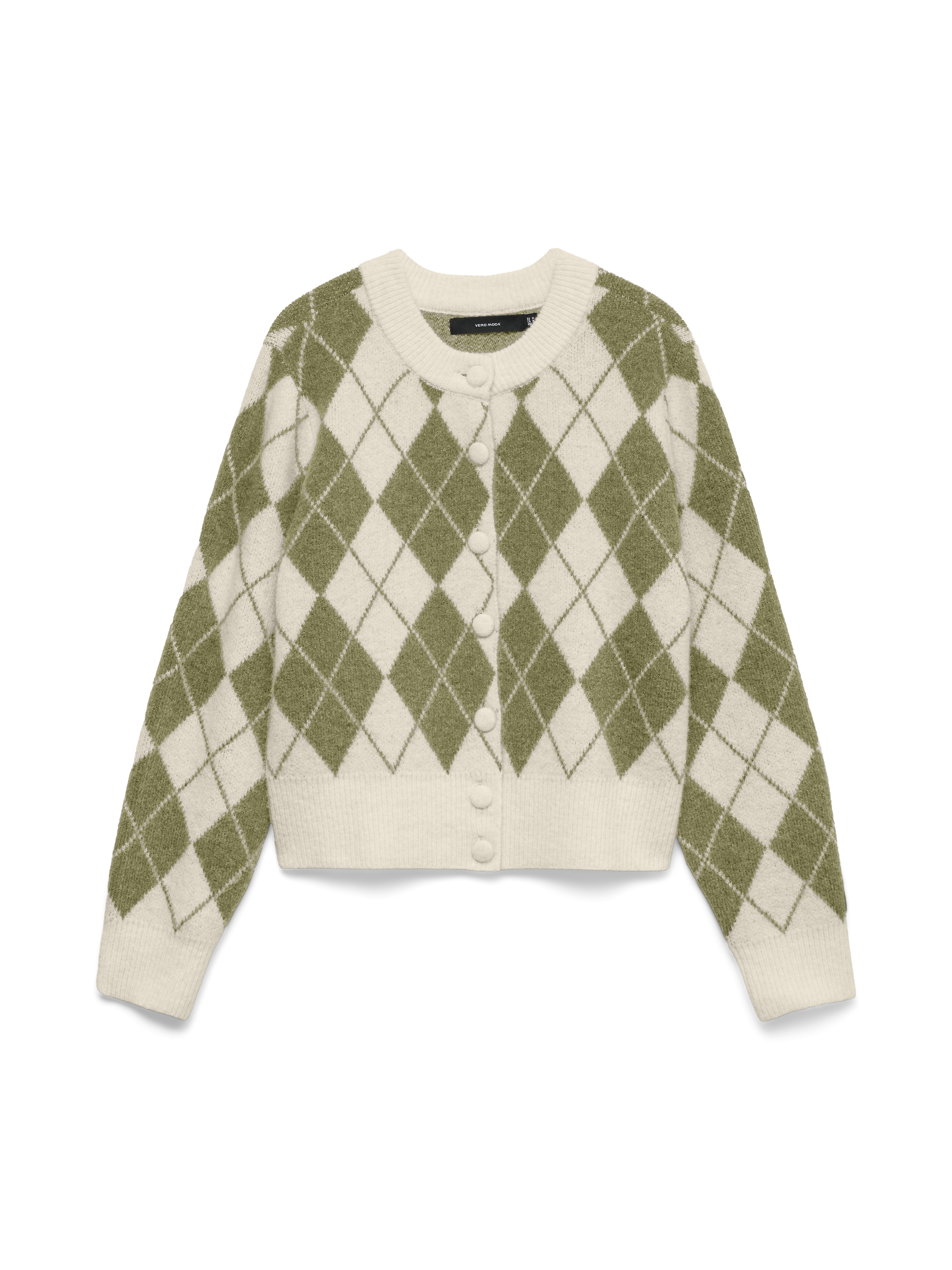 Vero Moda vmhalo ls o-neck argyle cardigan ex 10342792 birch