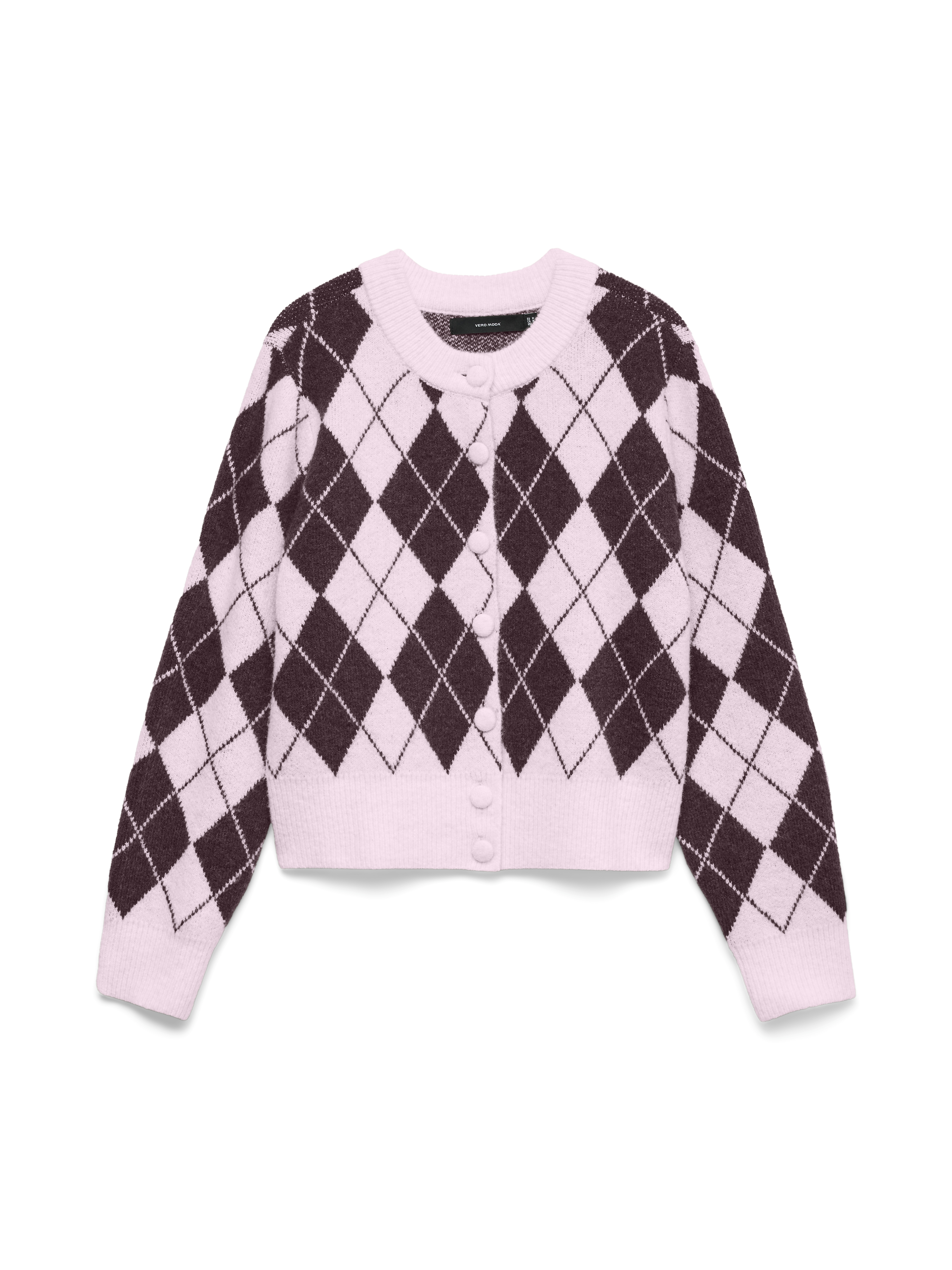 Vero Moda vmhalo ls o-neck argyle cardigan ex 10342792 sweet dreams