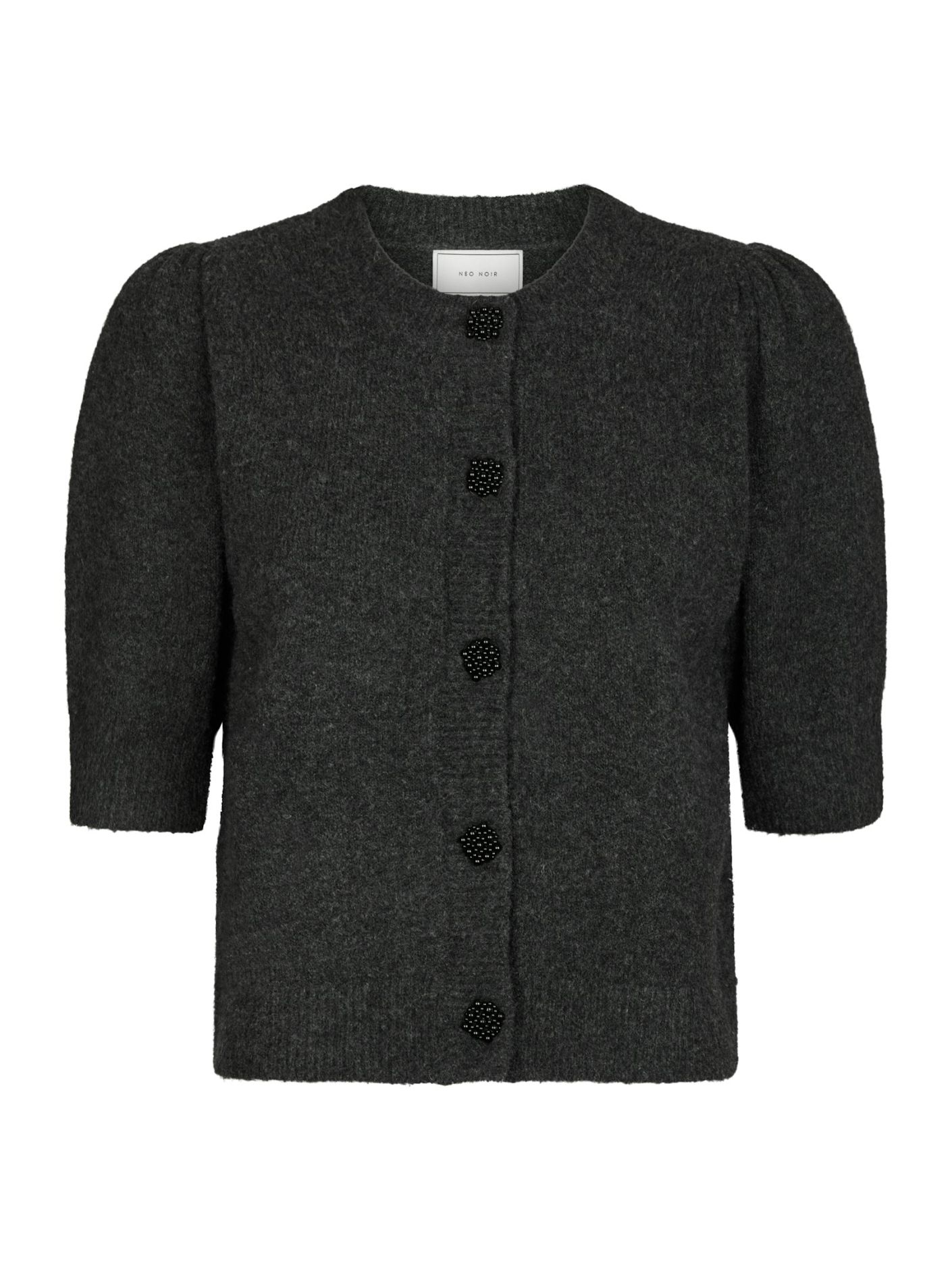 Neo Noir trudy deco knit cardigan 164514 1 antracite melange