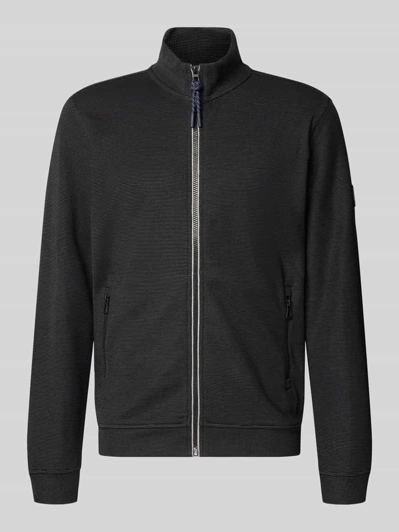 Lerros Sweatvest  sweatshirt jack in zachte structuurkwaliteit