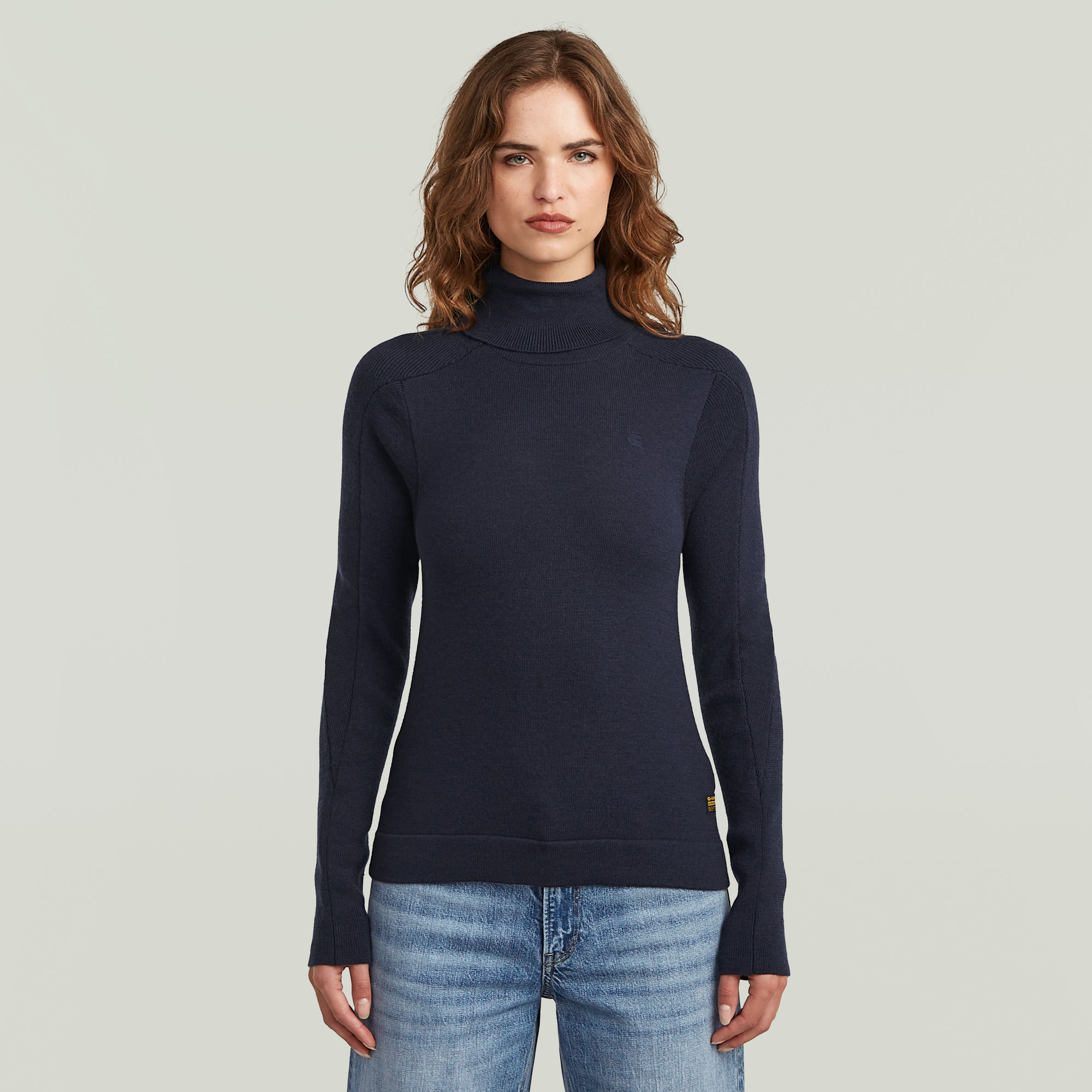 G-Star RAW Core Turtle Slim Knit - Donkerblauw - Dames