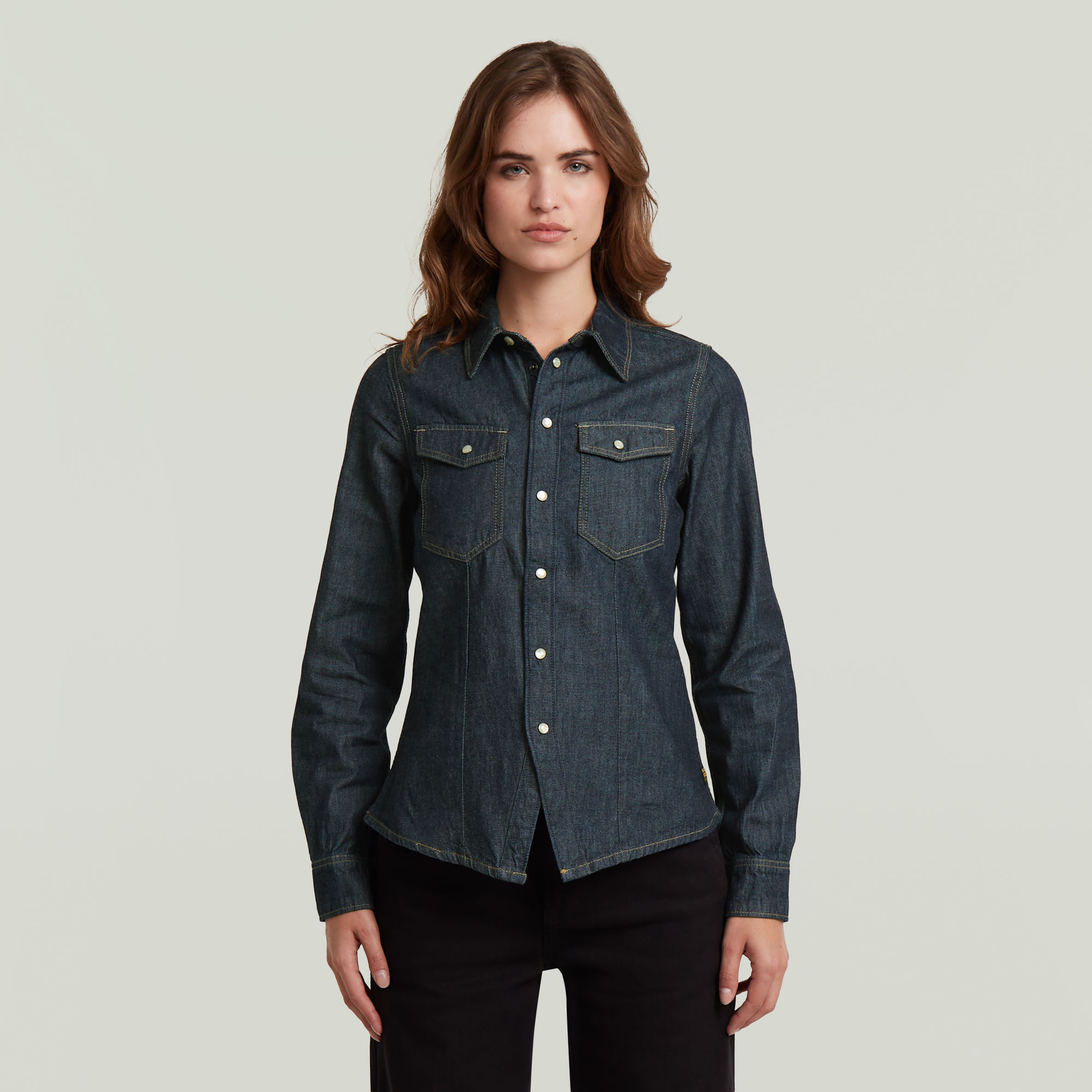 G-Star RAW Kick Slim Shirt - Donkerblauw - Dames