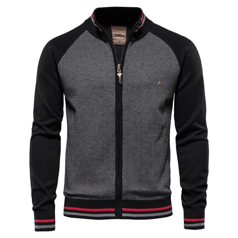 AIOPESON Men Fashion AIOPESON Katoen Rits Vest Mannen Casual Hoge Kwaliteit Trui Mannen Winter Mode Merk Vesten voor Mannen XXXL 90-98 kg