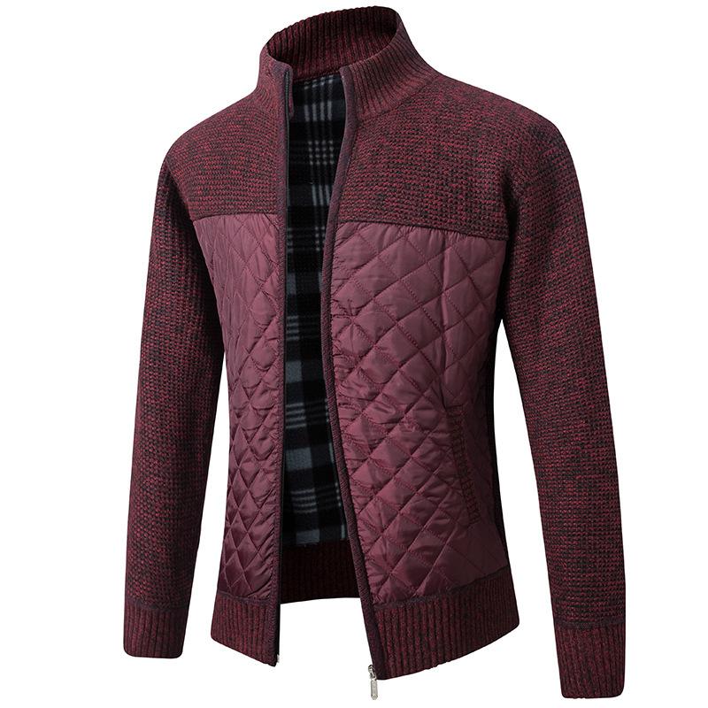 NFNF Fashion Herfst Winter Warm Vest Heren Fleece Rits Truien Jassen Slim Fit Gebreide Sweaterjas 4XL