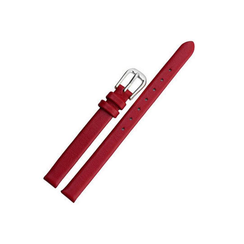 Betterring Dunne polsband met gesp Echt leren armbandband Dameshorlogeband 8mm rood