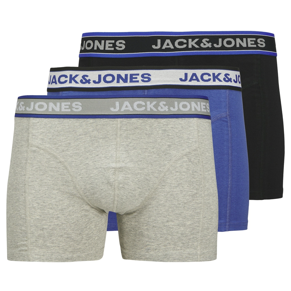 Jack & Jones Junior Boxershort JACCHRISTIAN SOLID TRUNKS 3 PACK SN JNR (set, 3 stuks)