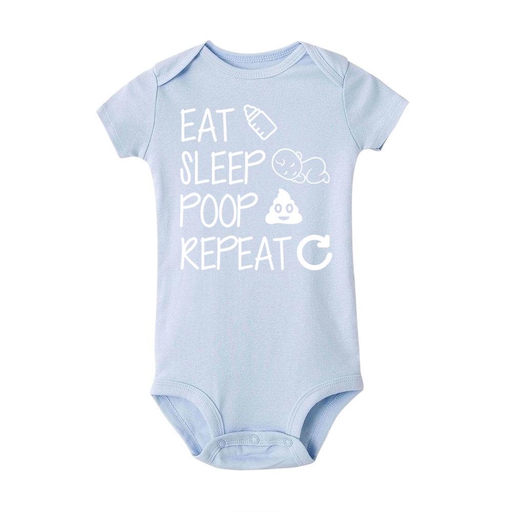 Jiangkao pasgeboren baby grappige rompertjes zomer babyjongen meisje jumpsuit bodysuit outfits baby korte mouw jongens meisjes 3M wit/blauw