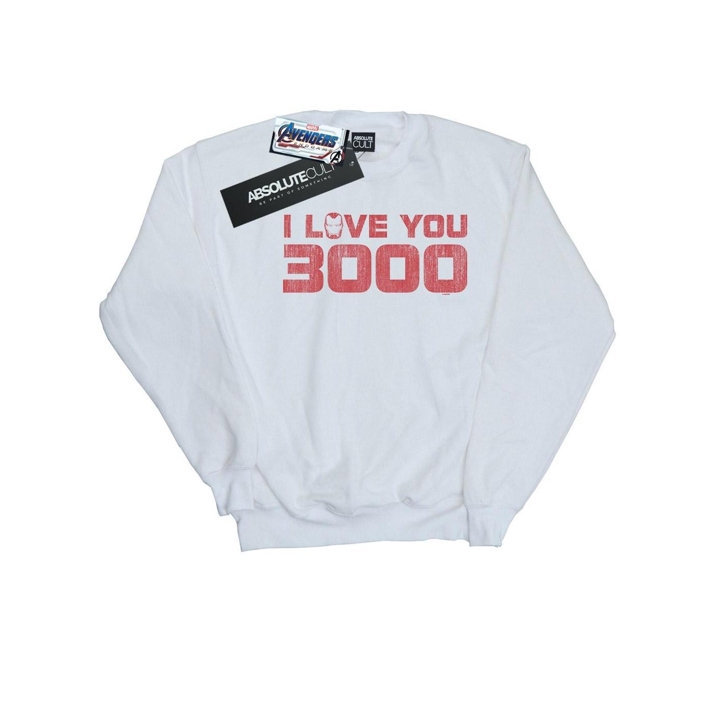 Marvel Girls Avengers Endgame I Love You 3000 Distressed sweatshirt 3-4 Years
