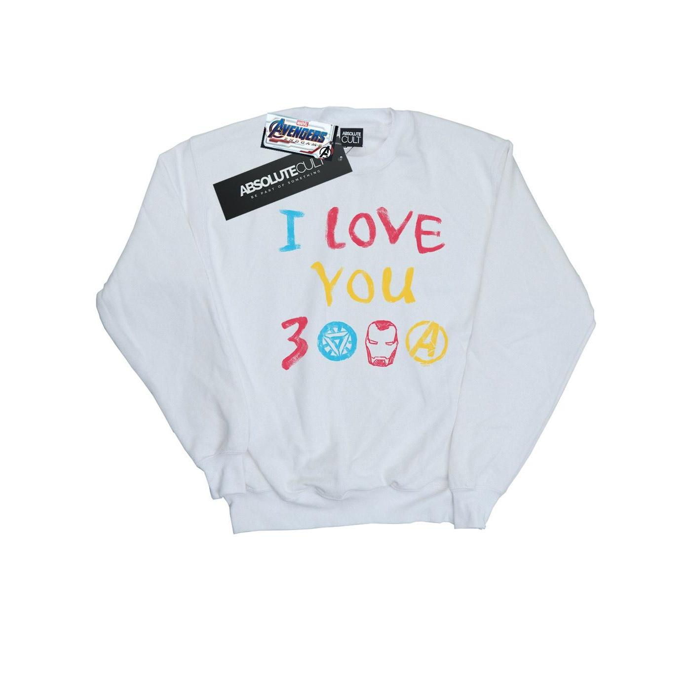 Marvel Girls Avengers Endgame I Love You 3000 kleurpotloden Sweatshirt 3-4 Years