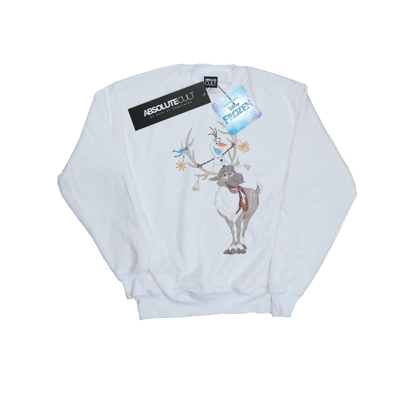 Disney Girls Frozen Sven en Olaf Kerstversiering Sweatshirt 3-4 Years