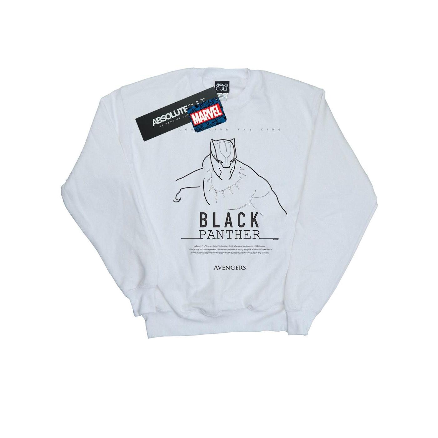 Marvel Girls Black Panther lang leve de koning sweatshirt 3-4 Years