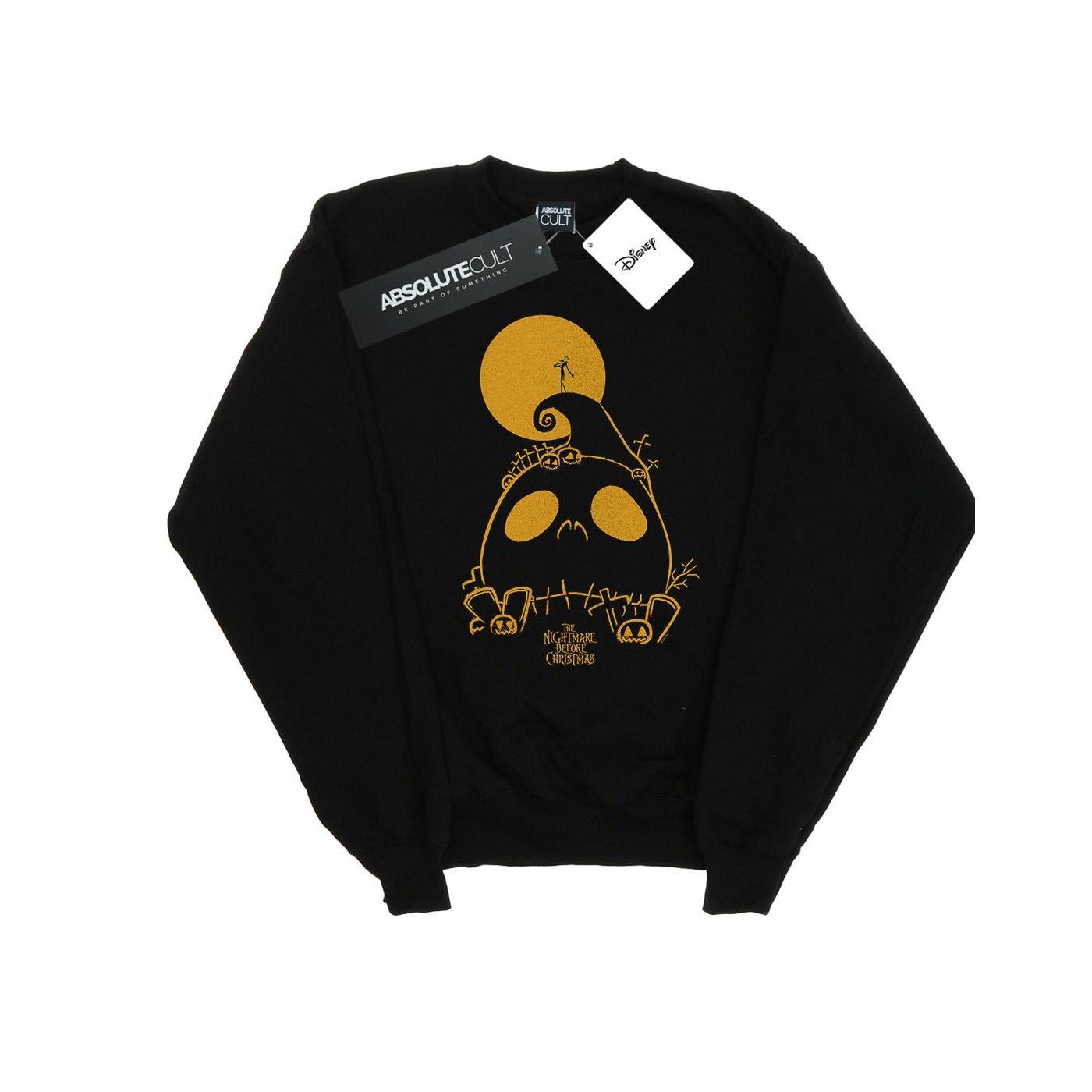 Disney Girls Nightmare Before Christmas Jack Skellington Cemetery Sweatshirt 3-4 Years