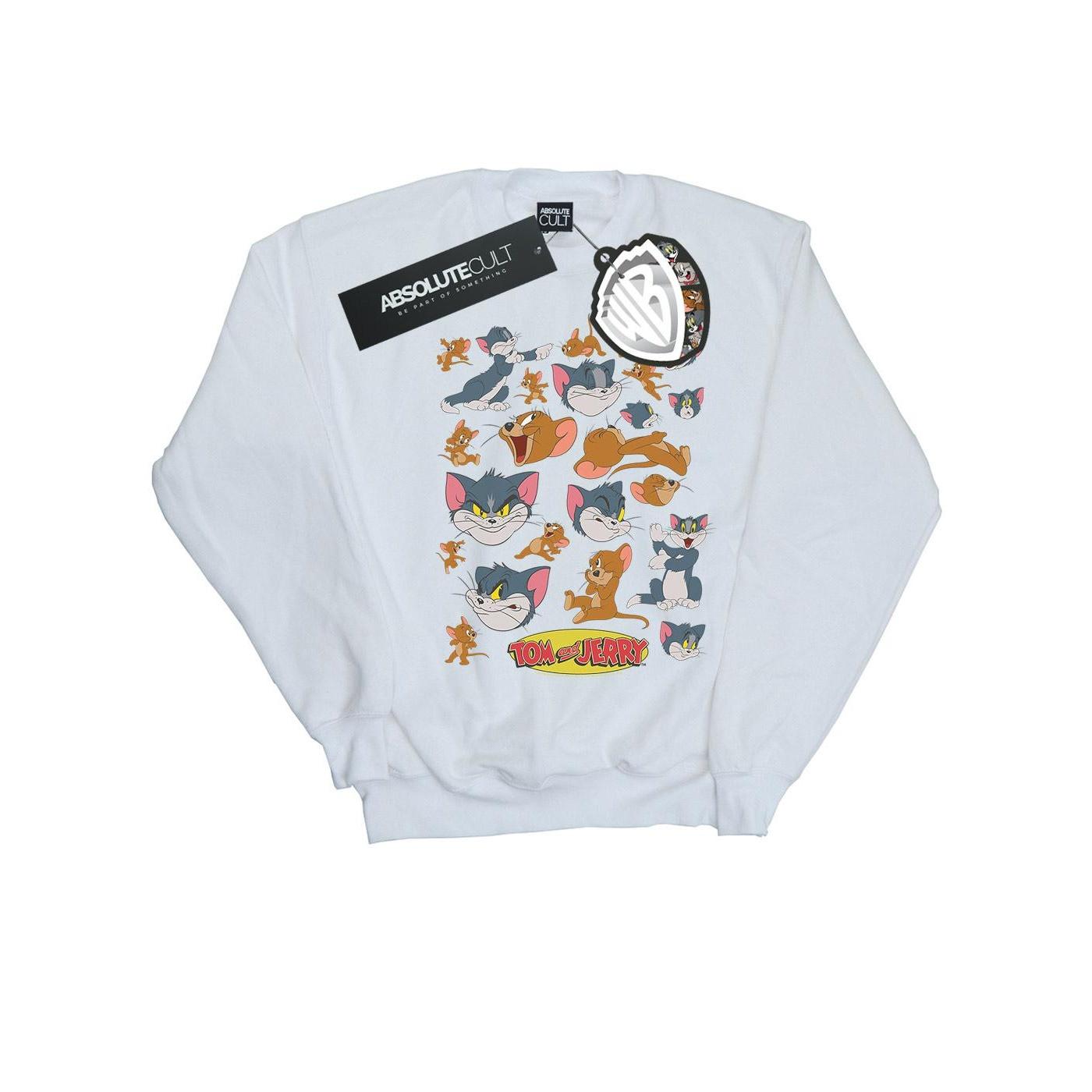 Tom And Jerry Girls Many Faces Sweatshirt 3-4 Years