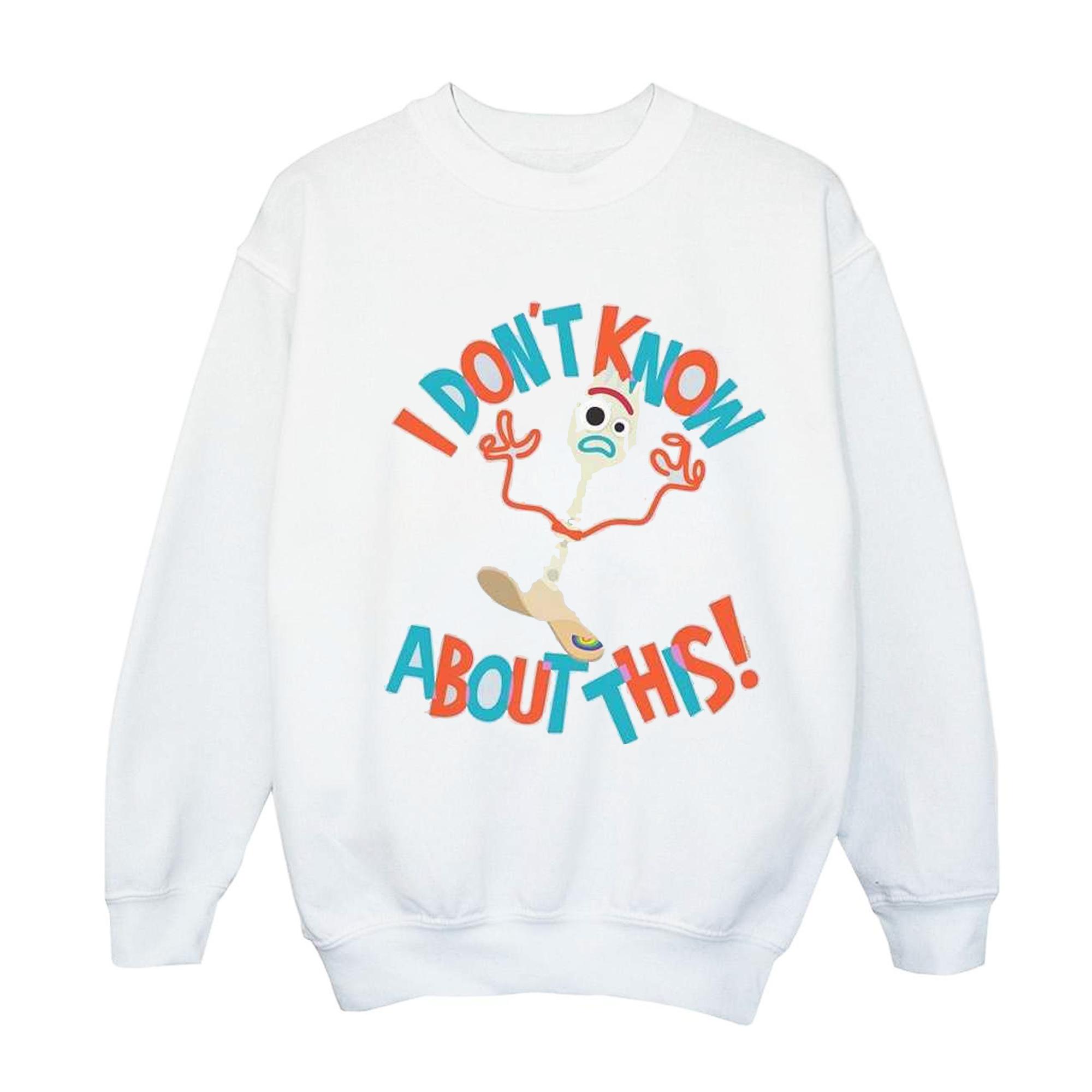 Disney Girls Toy Story 4 Forky Ik ken dit sweatshirt niet 3-4 Years