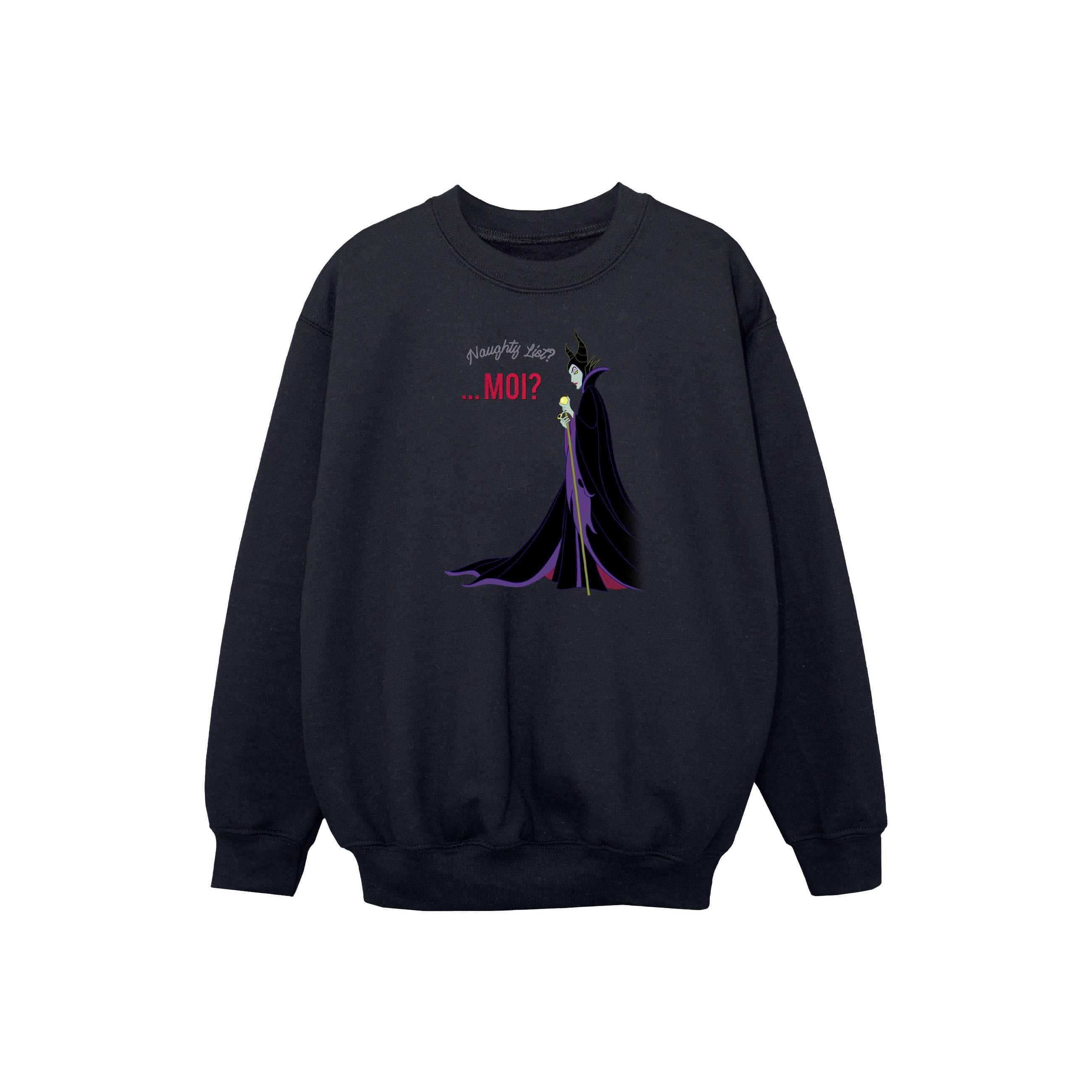 Disney Girls Maleficent Christmas Naughty List-sweatshirt 3-4 Years