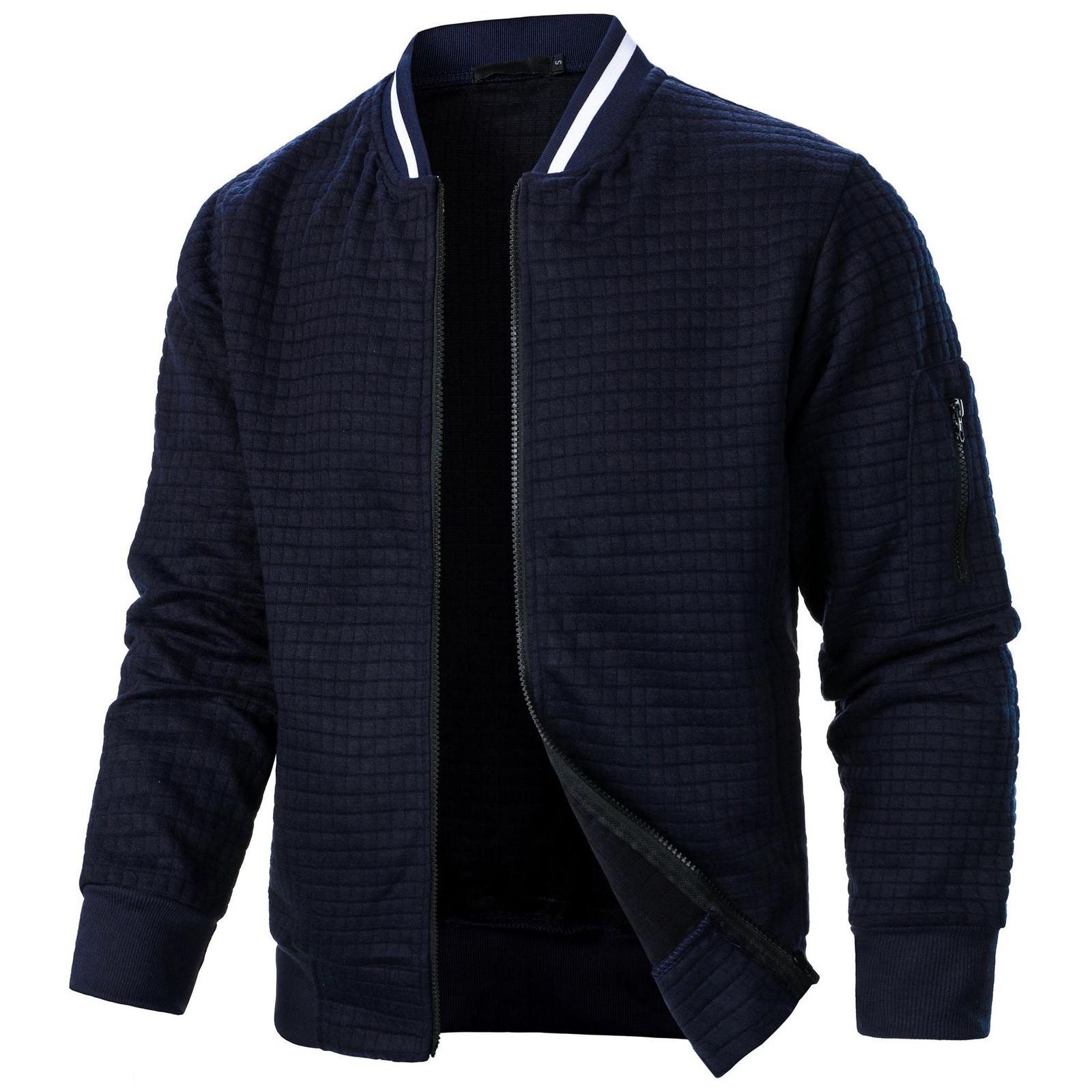 Appreciate Heren Sweatshirt met rits, lange mouwen, modieuze casual trui met rits M Vloot