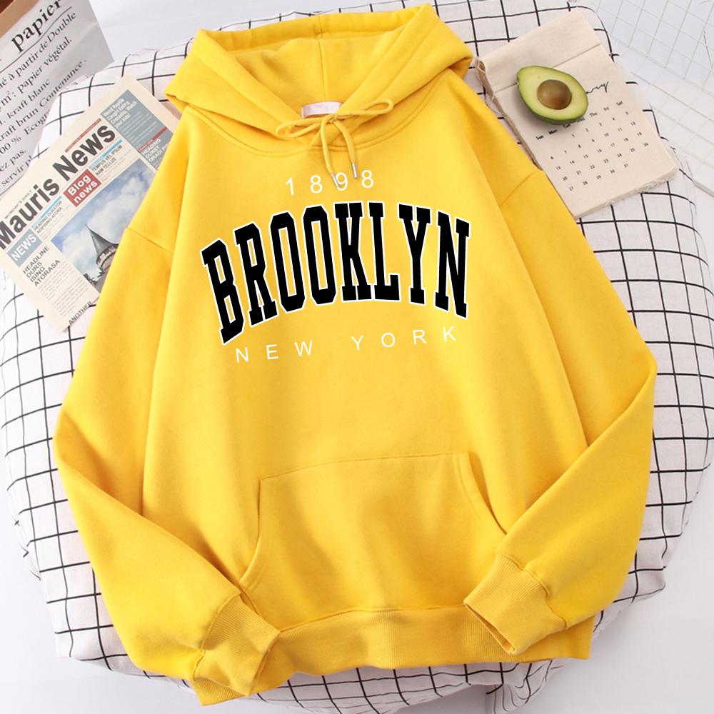 Garbword 1898 Brooklyn New York Print Heren Hoodies All-Match Casual Kleding Mode Kwaliteit Sweatshirts Vintage Harajuku Kleding Heren 3XL