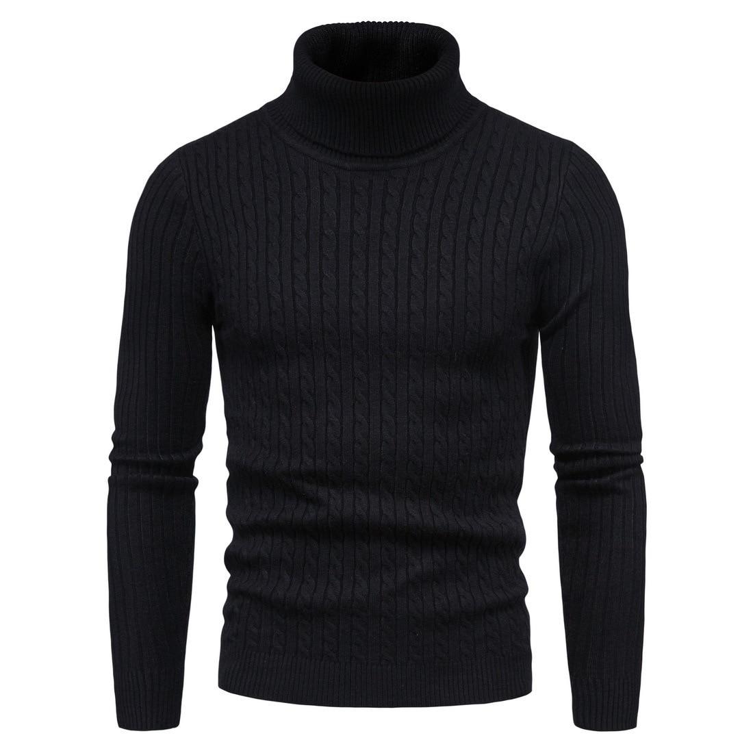 King Billion Herfst en winter coltrui warme mode effen kleur trui heren trui slanke pullover heren gebreide trui onderkant shirt M