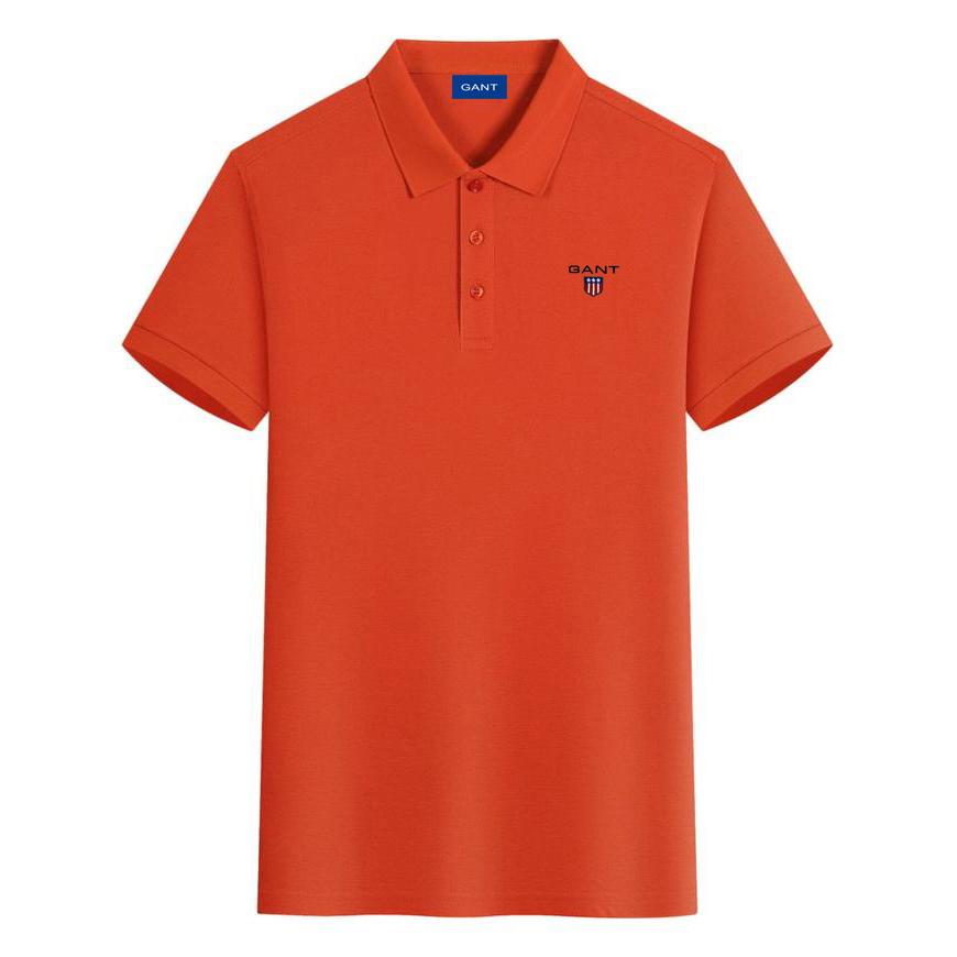 Gant Summer New Embroidered Casual Sports Collar Polo Shirt, Sweat Wicking and Moisture Absorbing Pure Cotton Polo Shirt XL