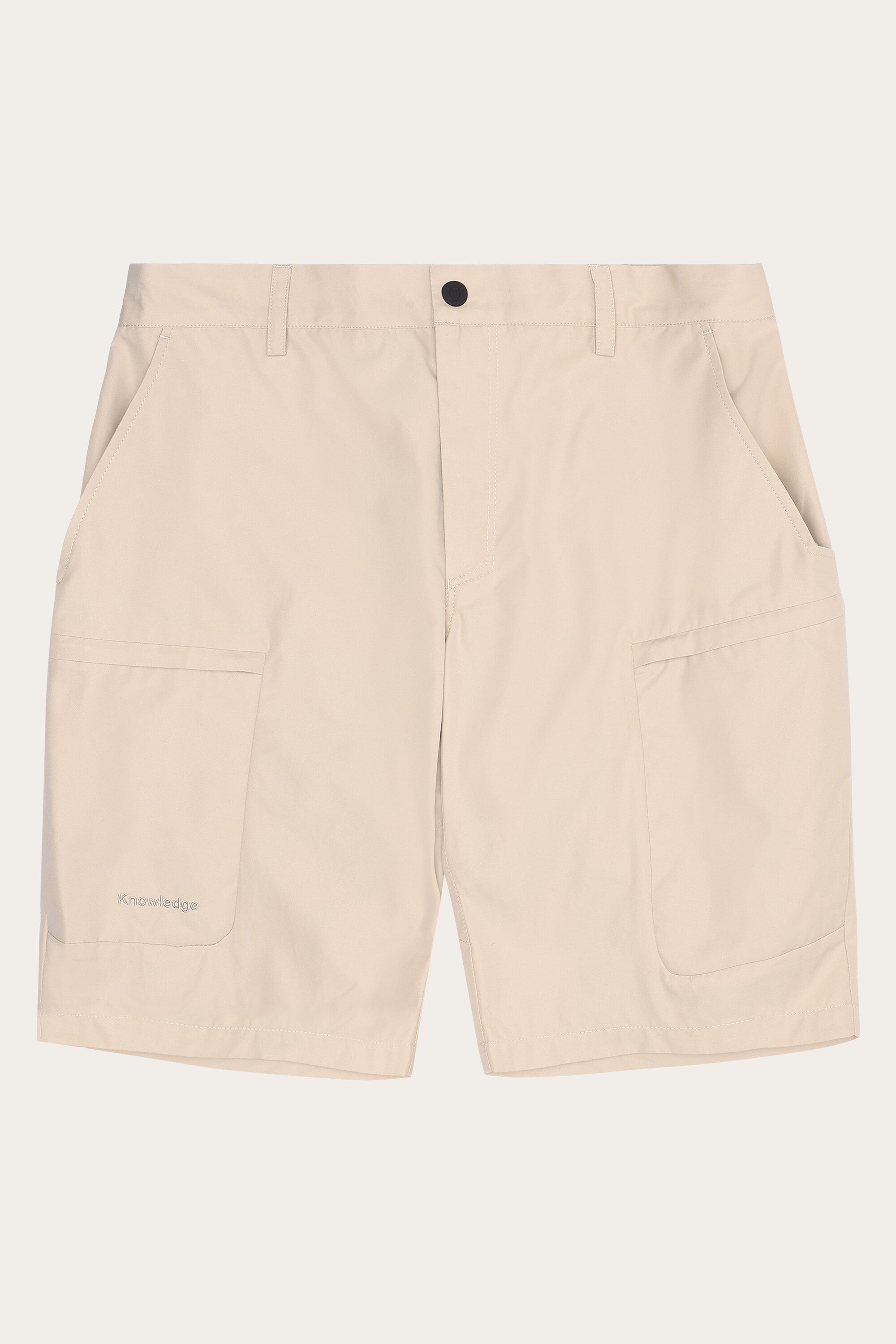 KnowledgeCotton Apparel Herren vegan Shorts Vent Canvas 200 Light Feather Gray