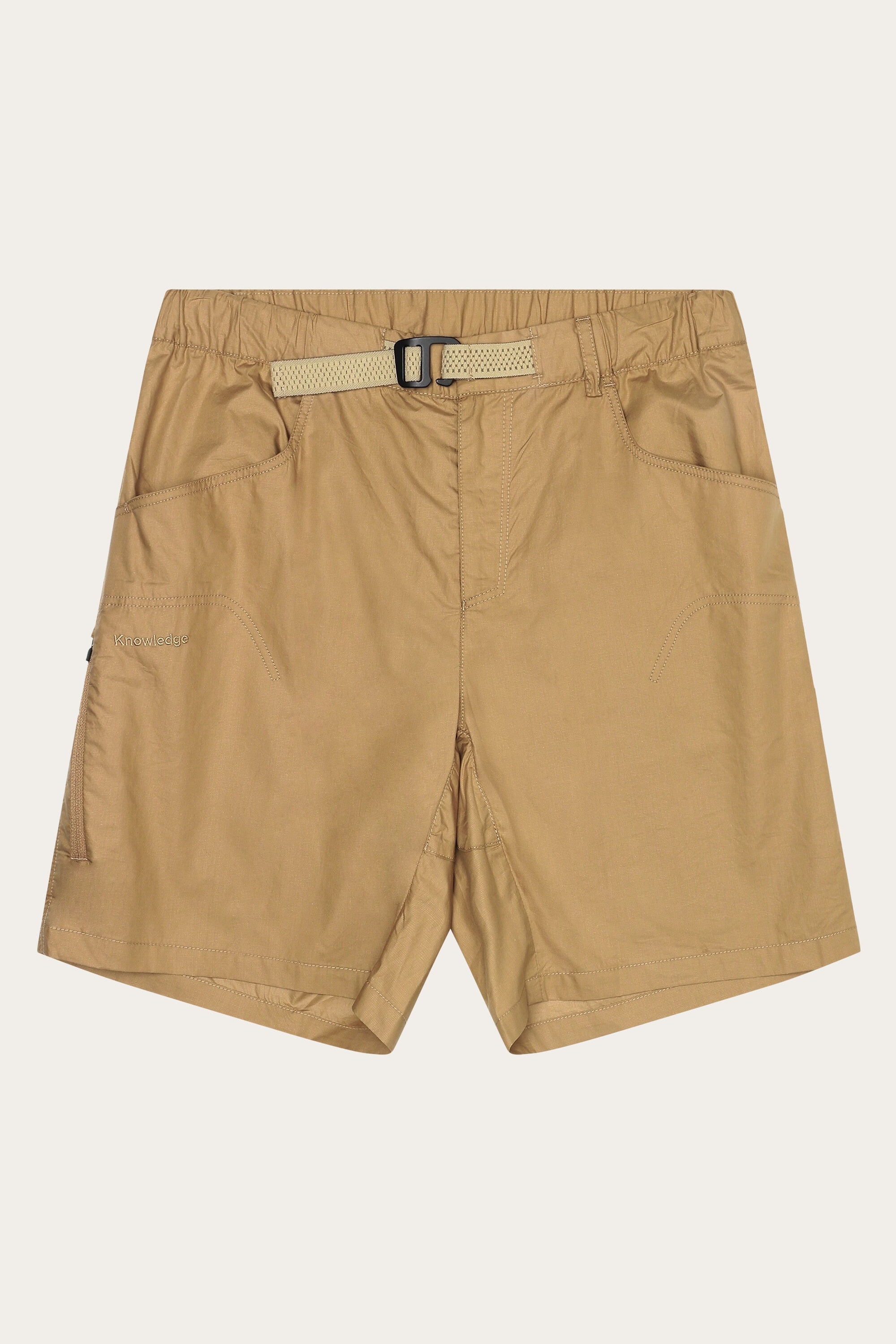 KnowledgeCotton Apparel Herren vegan Shorts Vent Ripstop 90 Tuffet Beige
