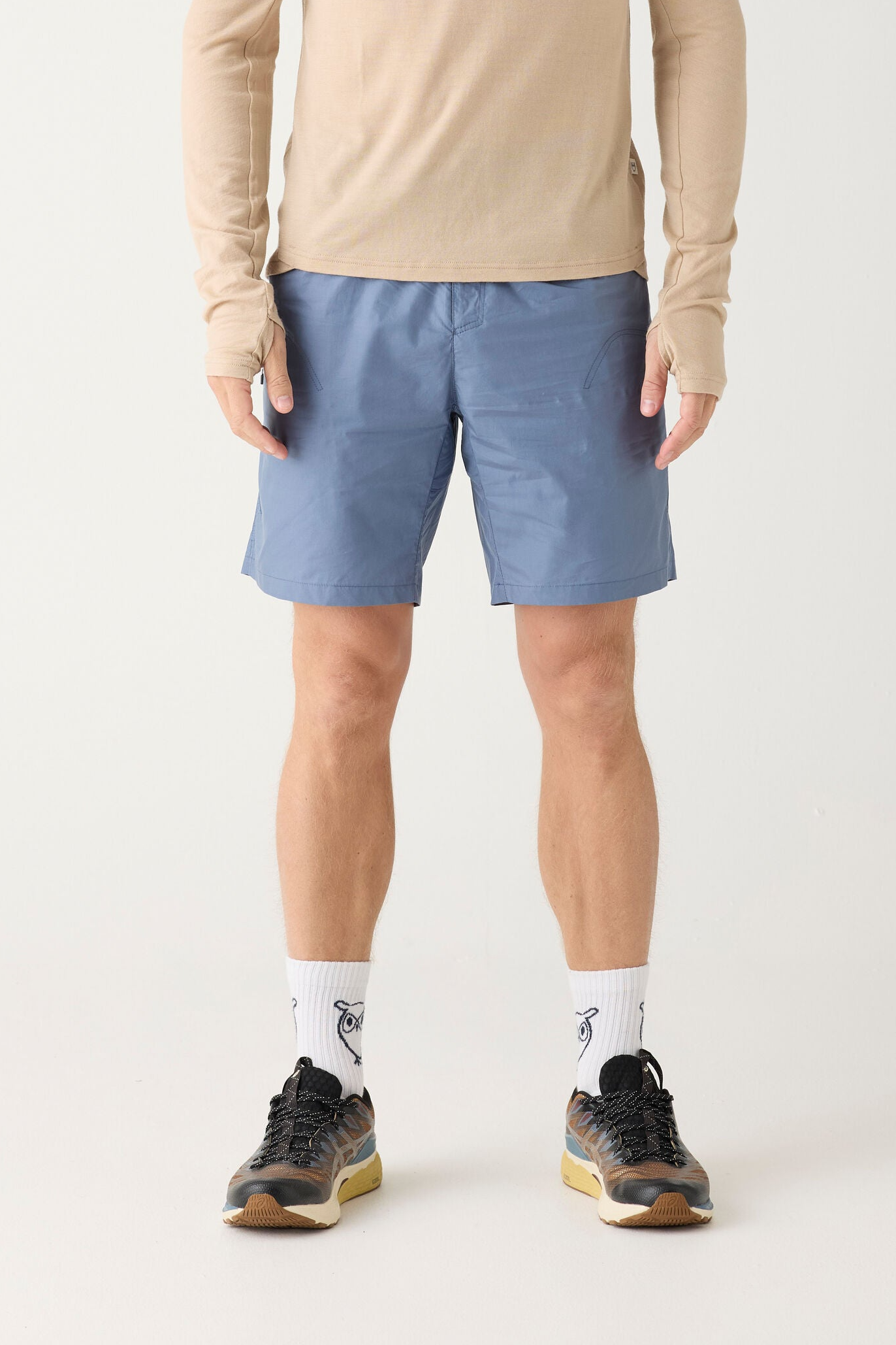KnowledgeCotton Apparel Herren vegan Shorts Vent Ripstop 90 Vintage Indigo