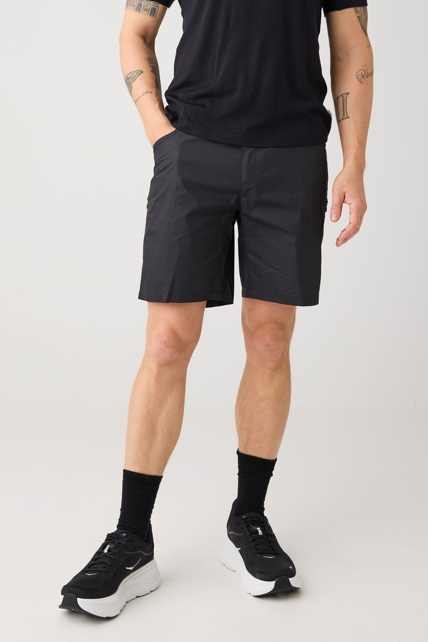 KnowledgeCotton Apparel Herren vegan Shorts Vent Ripstop 90 Black Jet