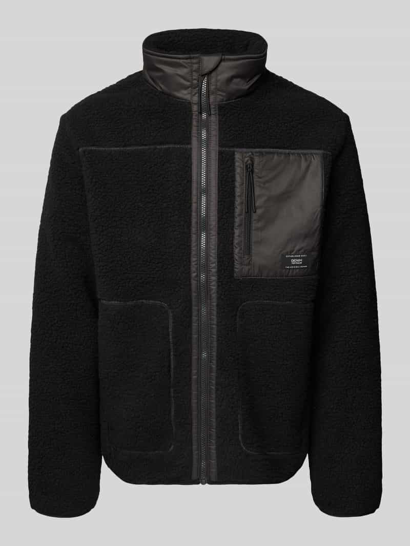 Tom Tailor Denim Fleecejack met geborduurd logo