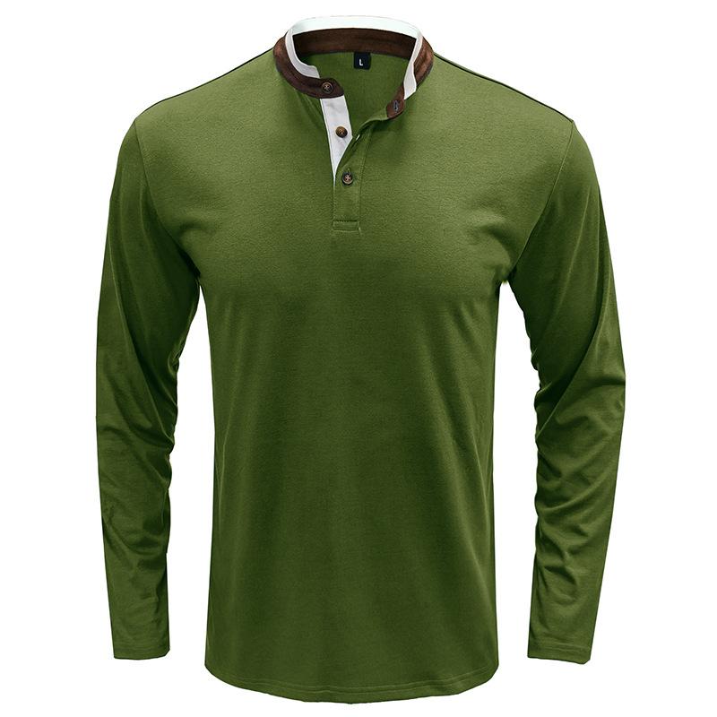 LAKER CC Heren T-shirt met lange mouwen Kleurcontrast Herfst- en wintermode Veelzijdig casual ondershirt S