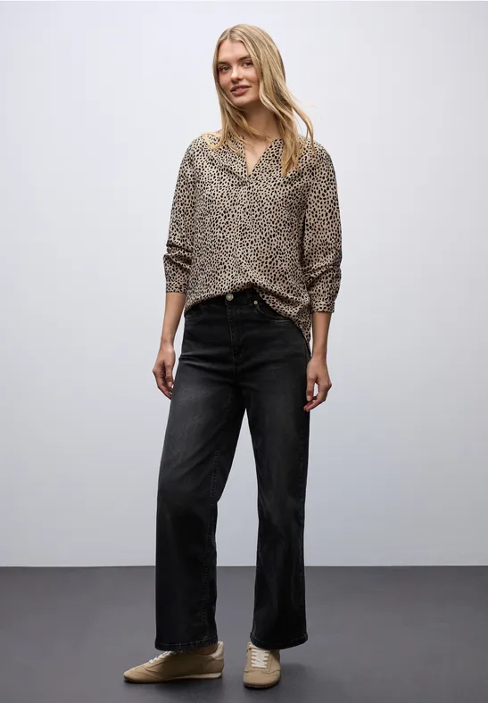 Street One Leo blouse met gespleten hals -