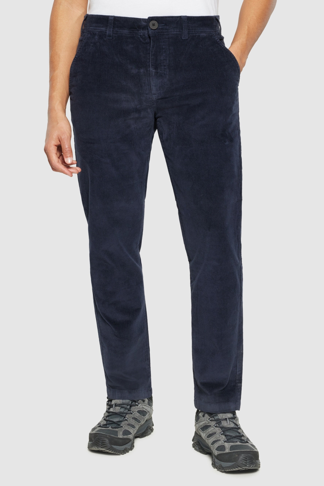 KnowledgeCotton Apparel Herren vegan Hose Corduroy Chuck Regular Night Sky Navy
