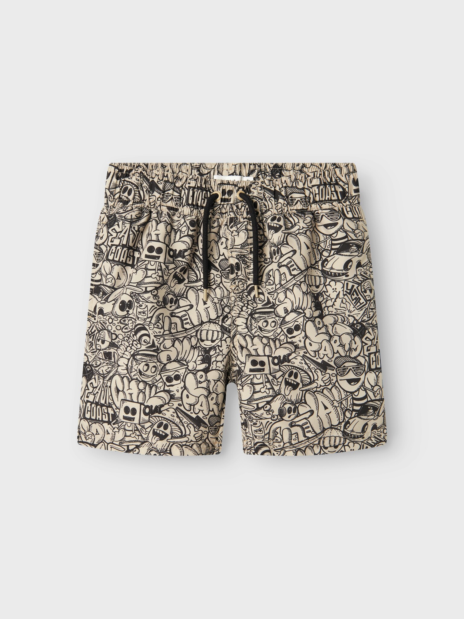 Name it zomer zwembroek jongens - taupe - Nkmzatoony