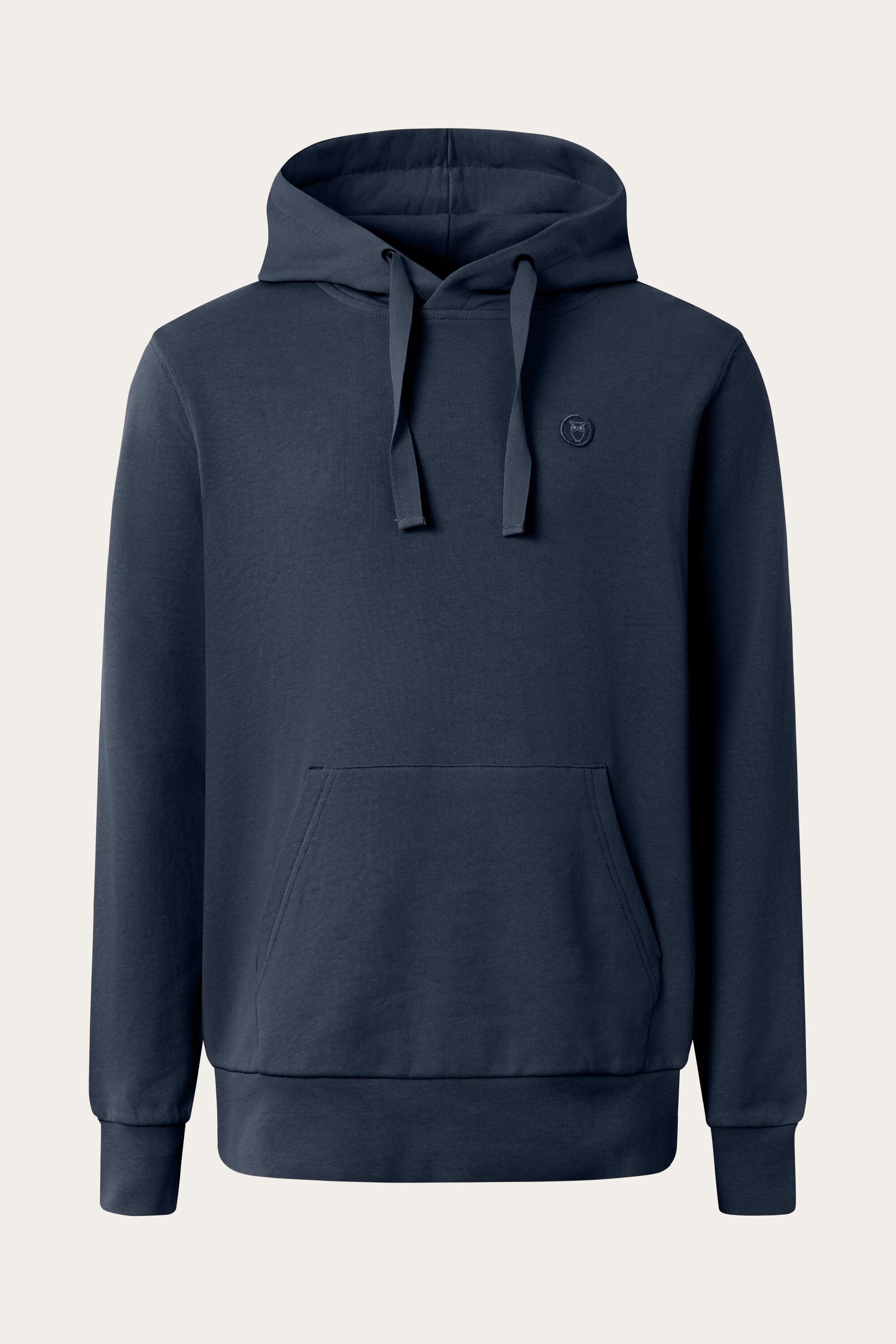 KnowledgeCotton Apparel Herren vegan Hoodie Basic Abzeichen Total Eclipse Navy