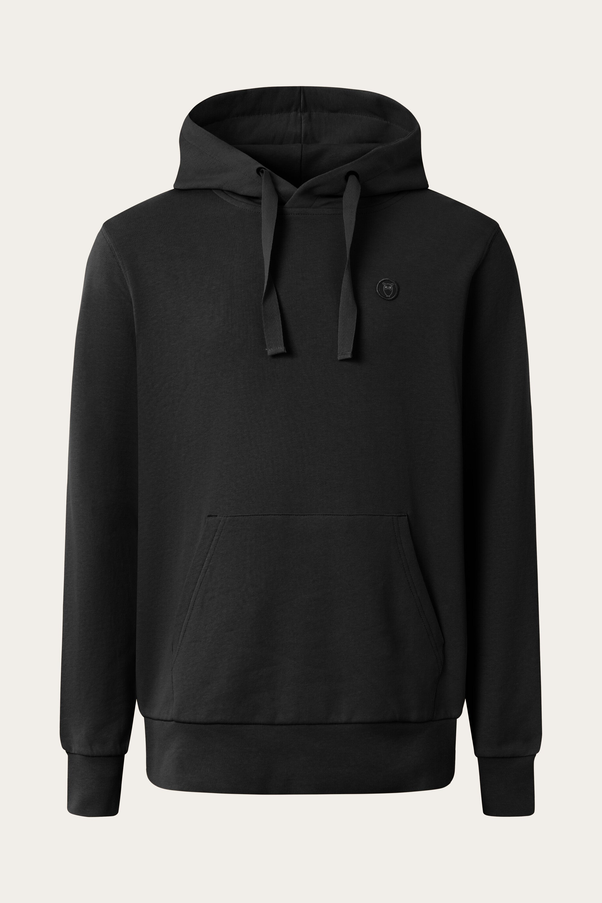 KnowledgeCotton Apparel Herren vegan Hoodie Basic Badge Black Jet