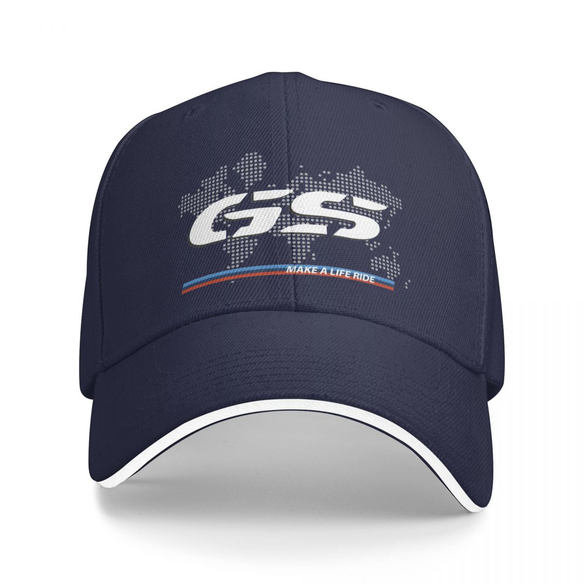 WHITE NOVA Motorfiets GS Wereldkaart Race Golf Cap Outfits Retro Moto Motorfiets Enduro Race Hoofddeksel voor Unisex Vrouwen Buiten Golf One Size