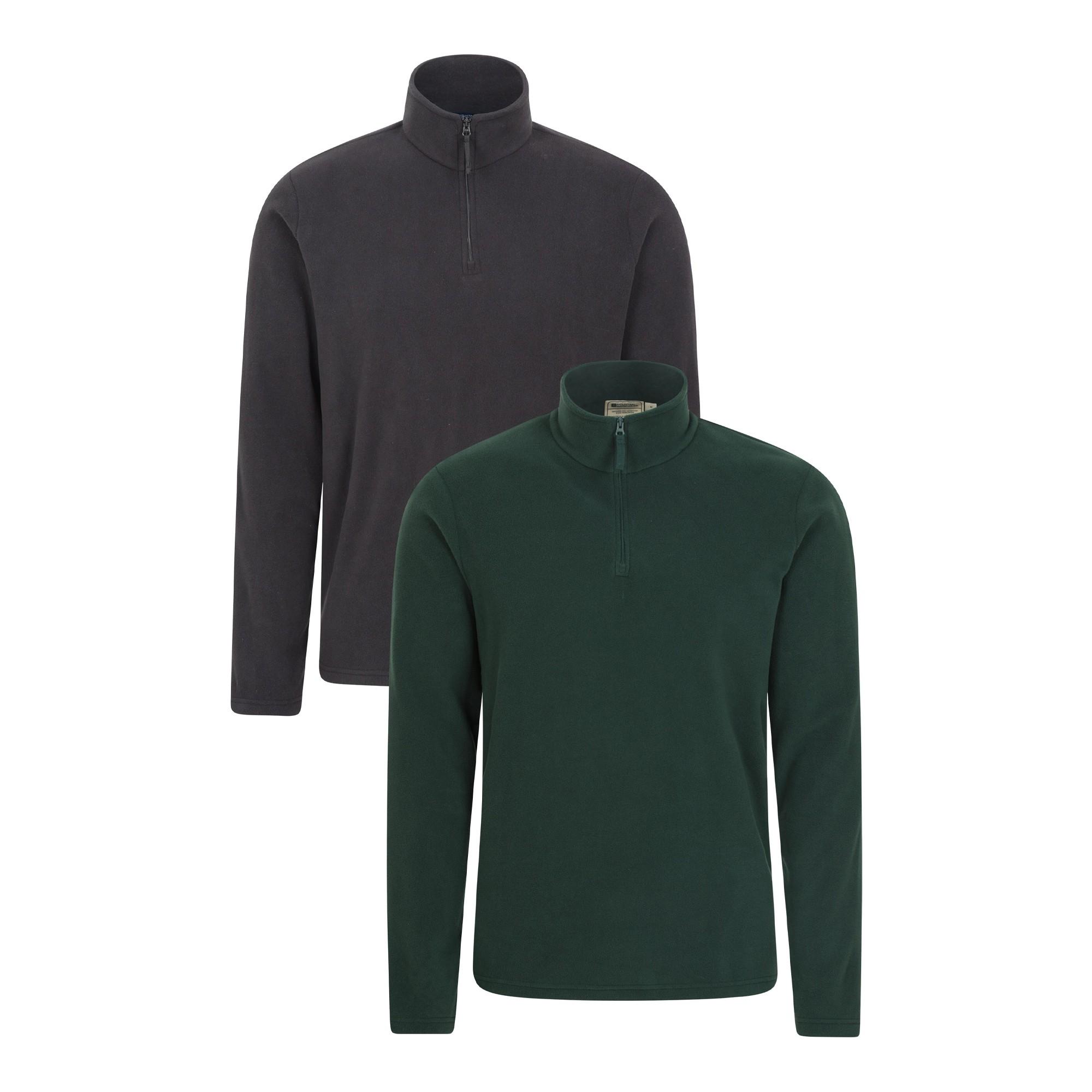 Pertemba FR - Apparel Mountain Warehouse Heren Camber II fleecetop (Pak van 2) XXS groen
