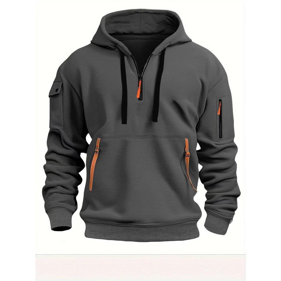 WowClassic Herfst Heren Hoodies Winter Rits Multi Pocket Sweatshirts Mannelijke Warme Kleding Hoodie Sport Vrijetijdskleding Sweatshirt XXL