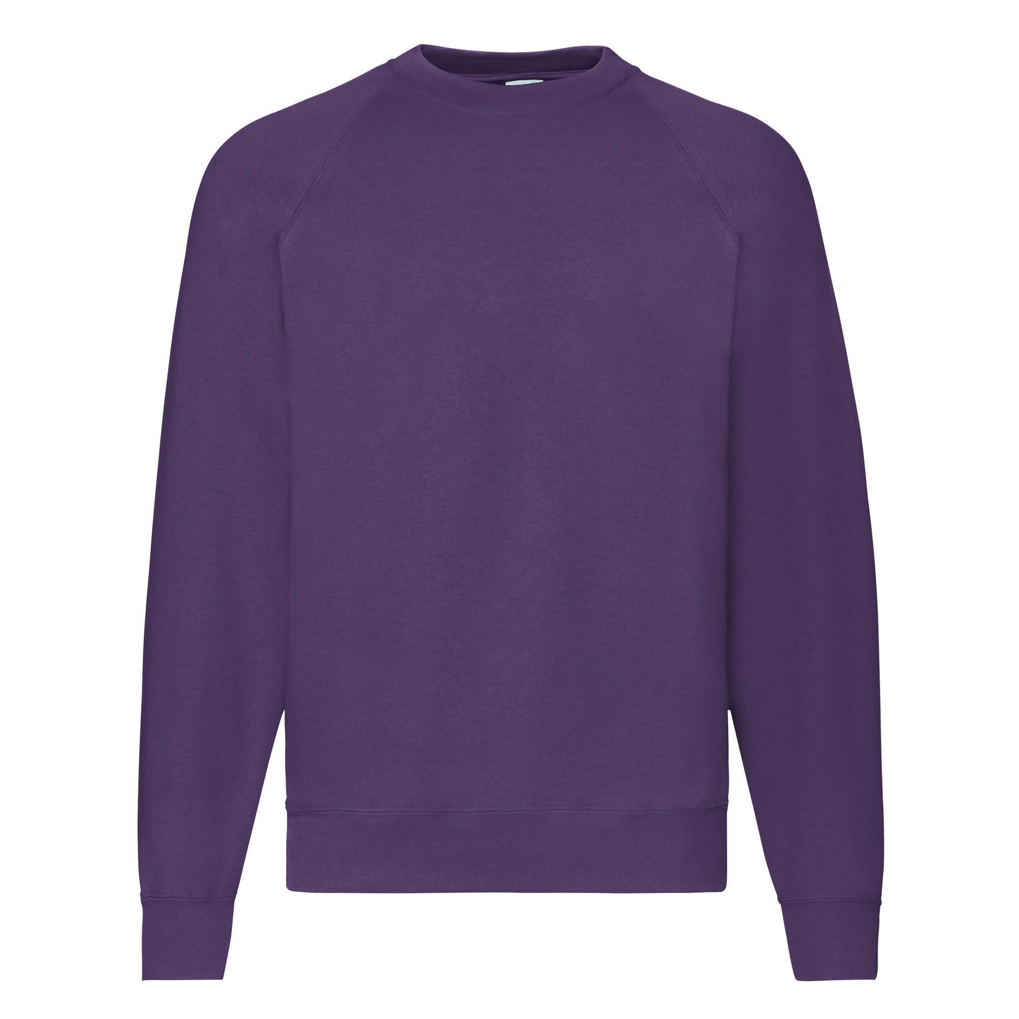 Fruit Of The Loom Klassiek Raglan-sweatshirt voor heren XXL paars