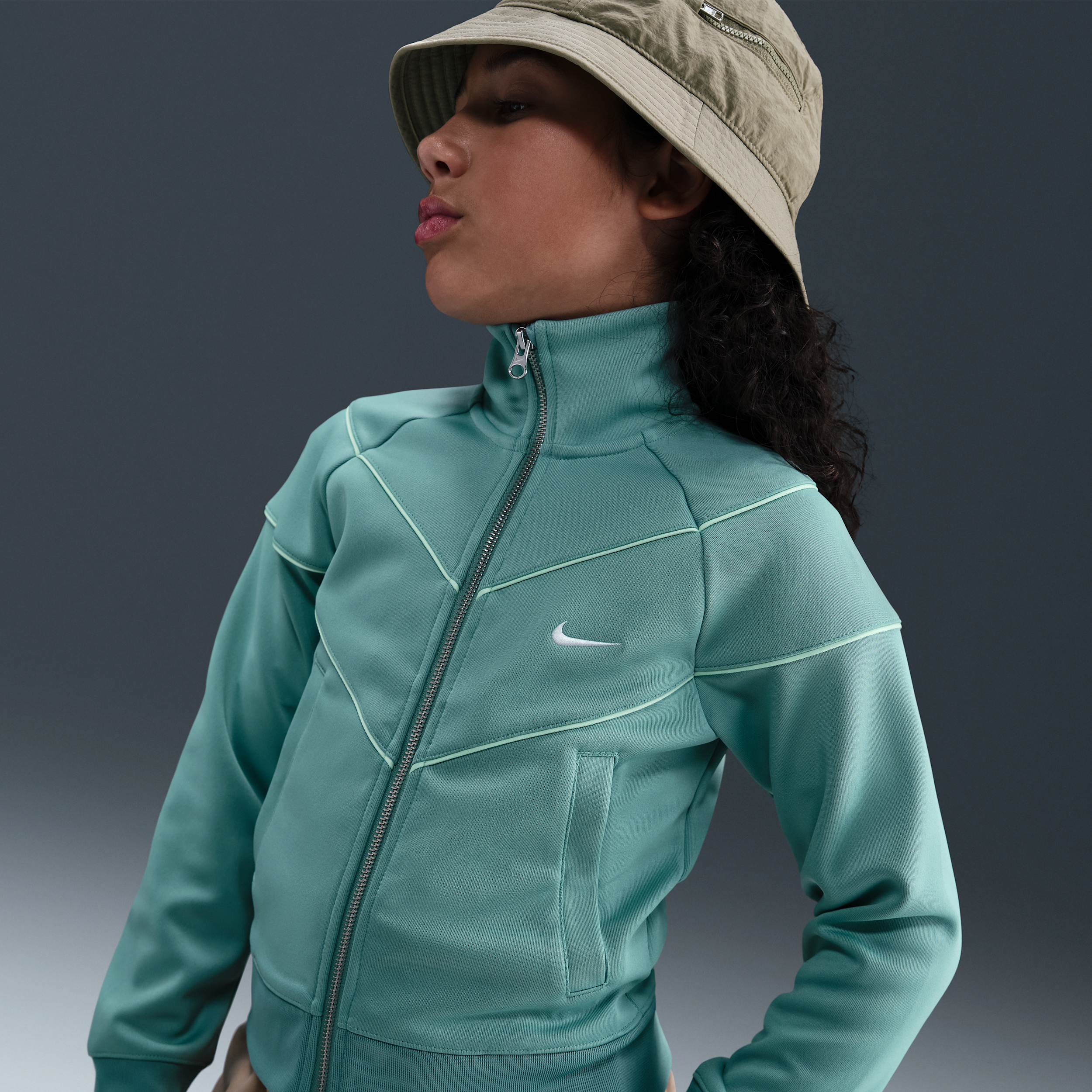 Nike knit trainingsjack voor meisjes - Groen