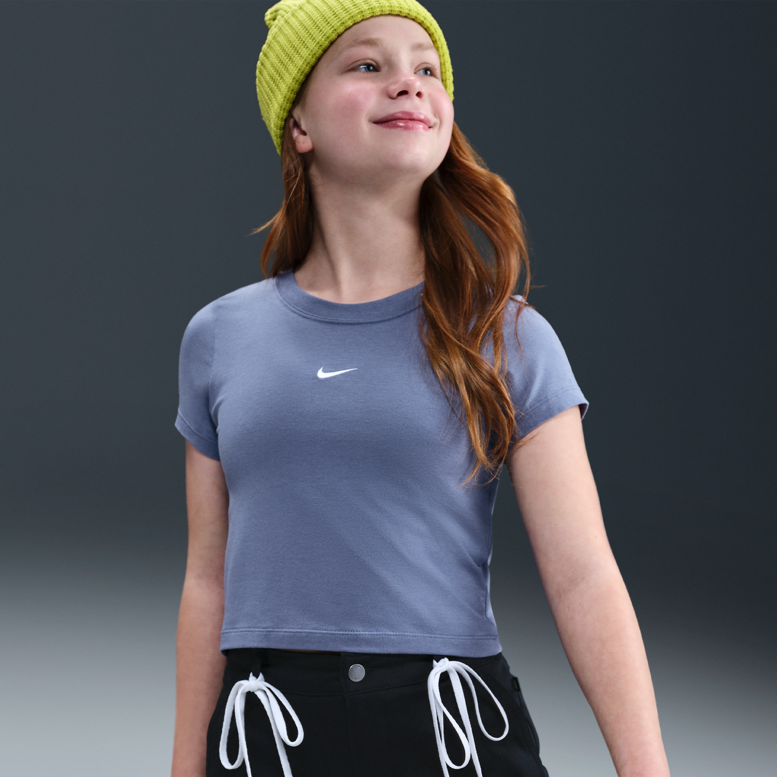 Nike kort T-shirt voor meisjes - Blauw