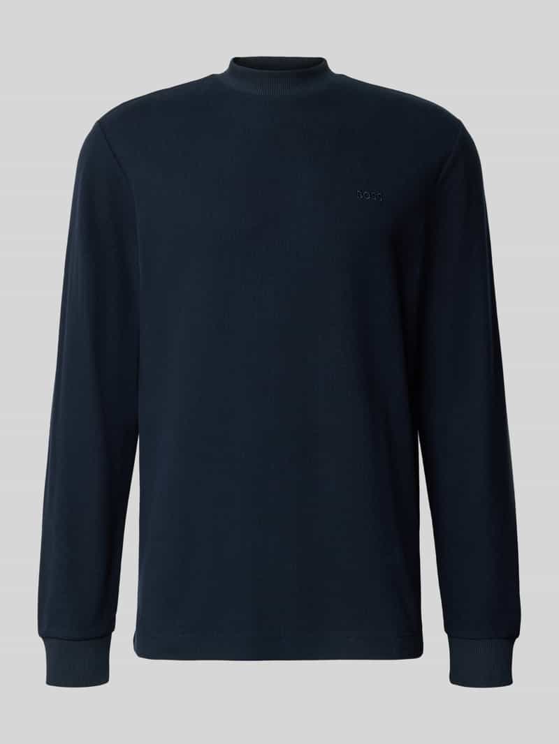 Boss Orange Shirt met lange mouwen Te explorer Ronde hals, zoom- en mouwboorden