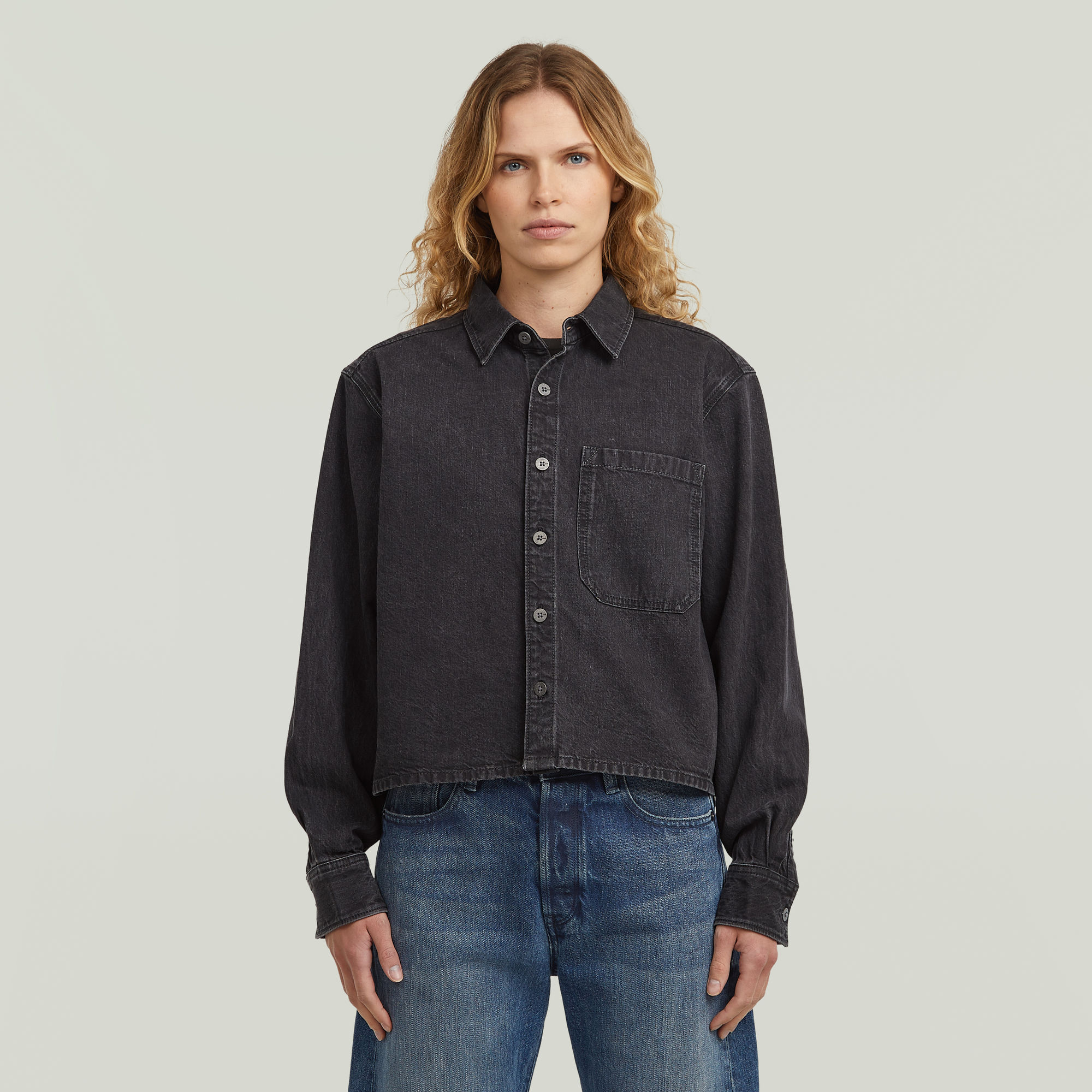 G-Star RAW Boxy Relaxed 1-Pocket Shirt - Zwart - Dames