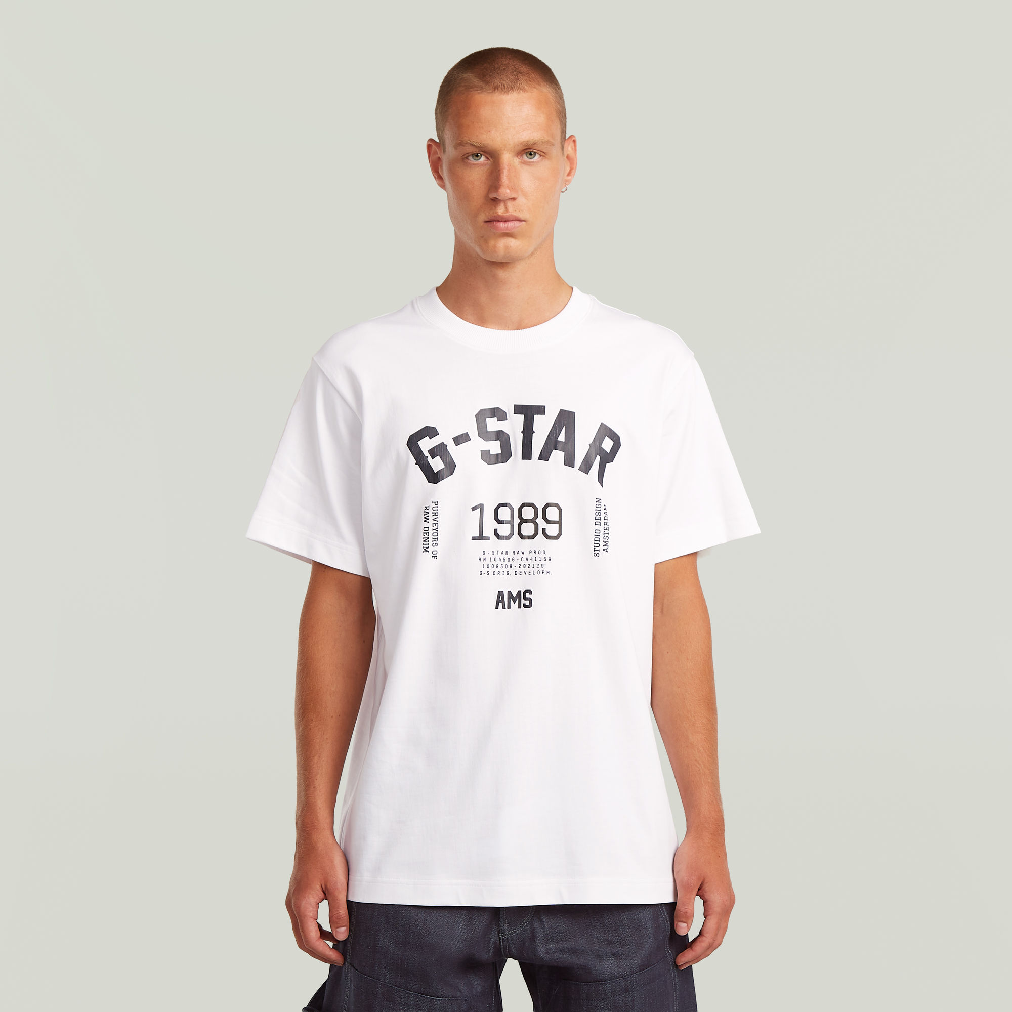 G-Star RAW 89 Back Graphic Loose T-shirt - Wit - Heren