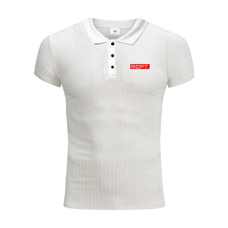 Muscle Guys Muscleguys Gymkleding voor heren Zomertraining Comfortabel gebreid overhemd met korte mouwen en print Mode Casual poloshirt Polyester XXL