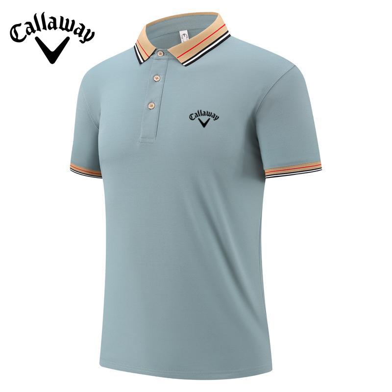 Callaway Summer 2025 New Embroidered Business Casual Lapel Polo Shirt, Comfortable New Skin Couple Polo Shirt 2XL